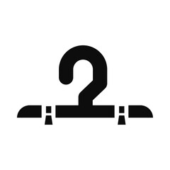 clothes hanger icon, silhouette style