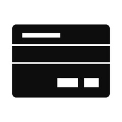credit card icon, silhouette style