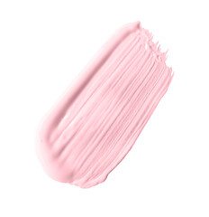 Stroke of pink color correcting concealer isolated on white