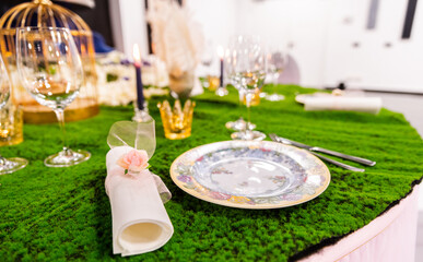 Decoration Wedding Celebration Pink Green 