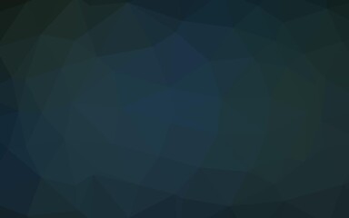 Obraz premium Dark BLUE vector triangle mosaic template.