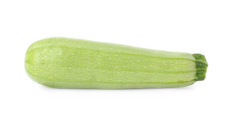 Raw green ripe zucchini isolated on white