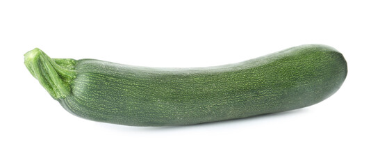 Raw green ripe zucchini isolated on white
