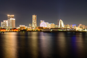 Fototapeta na wymiar 神奈川県　横浜市　みなとみらい　夜景