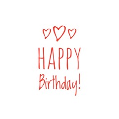 Happy Birthday Word Illustration Lettering