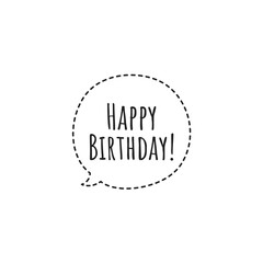 Happy Birthday Word Illustration Lettering