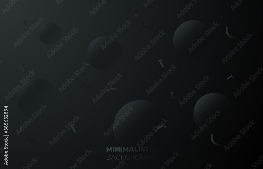 Poster abstract dark gradient geometrical design . backdrop for your design . circles and different geometr