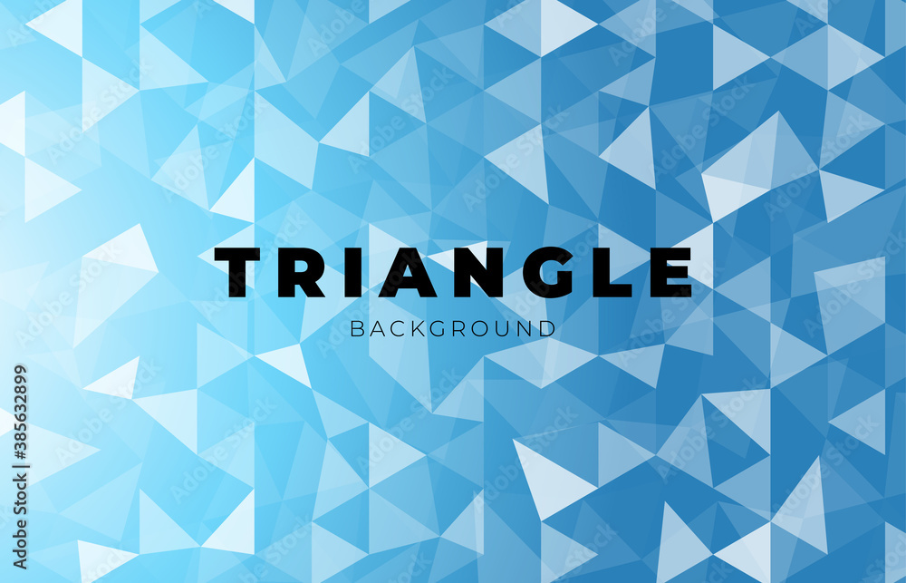 Poster retro pattern of geometric shapes. colorful-mosaic. retro blue colored triangle background .