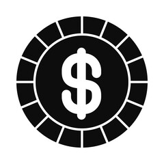 money icon image, silhouette style