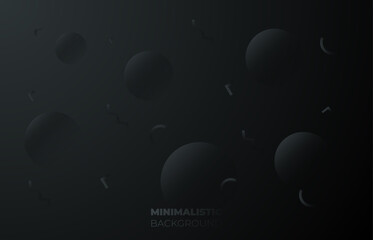 Abstract Dark Gradient Geometrical Design . Backdrop for your design . Circles and different geometric forms .