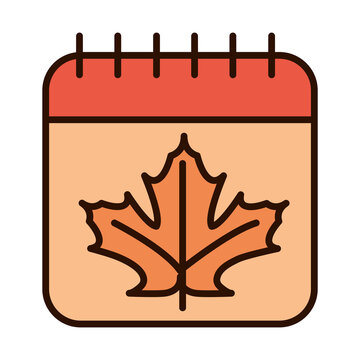 Thanksgiving Day, Calendar Reminder Festive Line Fill Icon