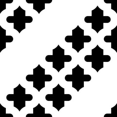 Seamless pattern with ogee ornament. Oriental traditional ornamentation with repeated rounded shapes. Window tracery wallpaper. Grid motif. Digital paper, textile print, web design. Vector art image.