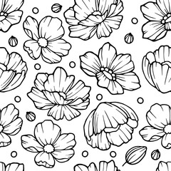 Obraz premium Floral background for textiles. Liberty style. fabric, covers, manufacturing, wallpapers print gift wrap
