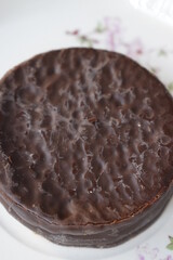Alfajor argentino de chocolate y dulce de leche