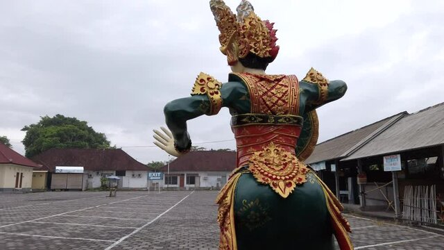 Tanah Lot, Bali, Indonesia - SEPTEMBER 16, 2020: One of Bali's most visited sites completely empty on the island's most holy day shows the effect of the covid-19 pandemic on tourism