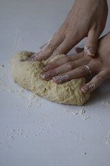 Homemade bakery, making bread