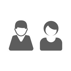 Business Man and Woman icon vector