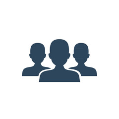 Group of people simple vector icon