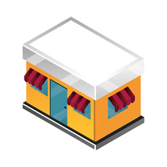 store facade building commerce isometric