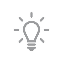 light bulb simple icon logo