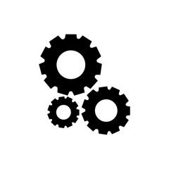 Settings gears icon on white background