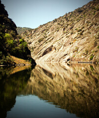 Nature background - a beautiful landscape of Douro Valley in Portugal, from where Porto wine comes.