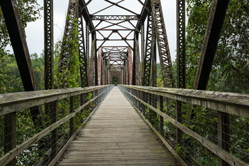 Walking trail over the train trestle.