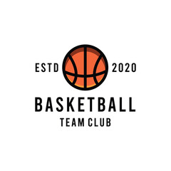 basketball team sport logo design Vector