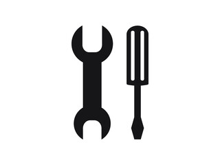 working tools screwdriver and wrench