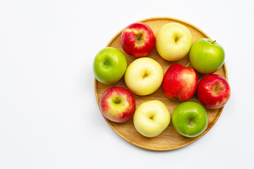 Fresh apples on white background.