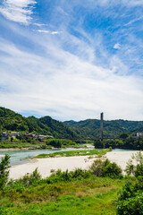 泰阜村　天竜川にかかる南宮大橋