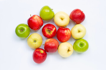 Fresh apples on white background.