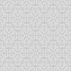 Gray background pattern, decorative ornament, seamless wallpaper texture, vector graphic