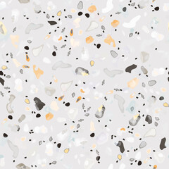 Terrazzo Texture Vector. Flooring Seamless Pattern