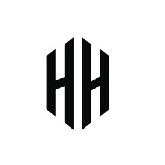 hh monogram initial logo vector flat illustration isolated design white background