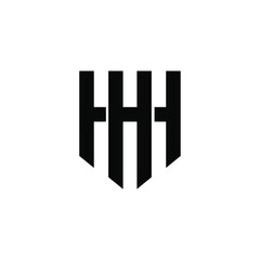 Fototapeta premium hh monogram initial logo vector flat illustration isolated design white background