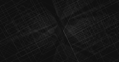 Abstract architecture background, Modern concept 3d illustration, Abstract city background