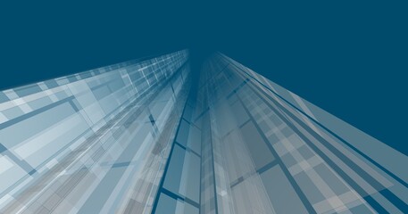Abstract architecture background, Modern concept 3d illustration, Abstract city background