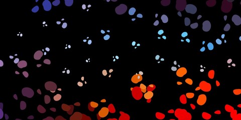 Dark blue, red vector pattern with abstract shapes.