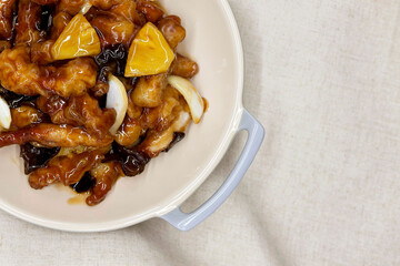 Korean style chinese food Sweet and Sour Pork (Tangsuyuk)