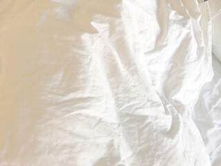Obraz premium Soft smooth white silk fabric background. Fabric texture