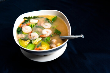 The menu includes Thai food, famous north Isan food.