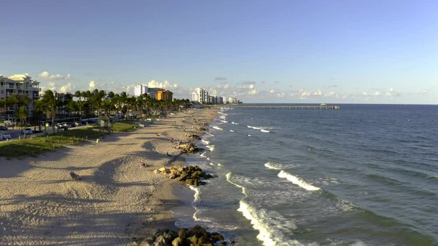 Aerial video Deeerfield Beach 4k 60p