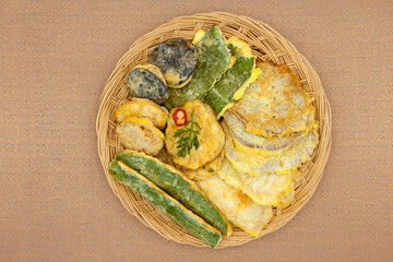 Korean traditional food, various korean pancakes (Jeon).
