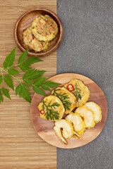 Korean traditional food, korean pancake (Shrimp pancake and Nokdujeon).
