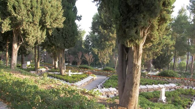 Mount Herzl military cemetery, Jerusalem Israel
Steady shot Jerusalem,Israel October 2020
