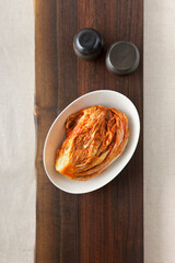 Korean traditional food, kimchi (Cabbage kimchi). - obrazy, fototapety, plakaty