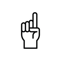 Pointing Up, Hand Sign Icon Logo Illustration Vector Isolated. Hand Sign and Gesture Icon-Set. Suitable for Web Design, Logo, App, and UI. Editable Stroke and Pixel Perfect. EPS 10.
