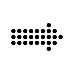 Simple arrow, waypoint sign symbol isolated on white background EPS Vector