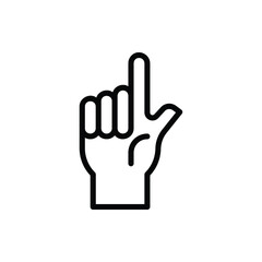 Pointing Up, Hand Sign Icon Logo Illustration Vector Isolated. Hand Sign and Gesture Icon-Set. Suitable for Web Design, Logo, App, and UI. Editable Stroke and Pixel Perfect. EPS 10.